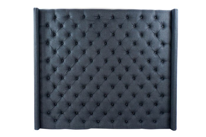 Blue Pintuck Headboard